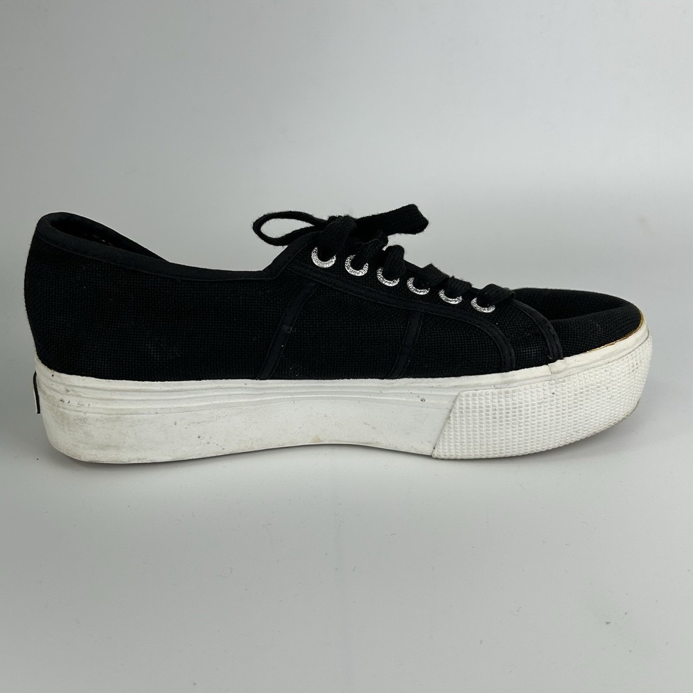 Superga Platform‎ Casual Sneakers Black Women's Size 7 - Picture 9 of 11